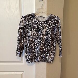 NWOT - Cable & Gauge gray & white cardigan